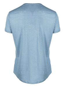 Orlebar Brown T-shirt van linnen-vlasmix - Blauw
