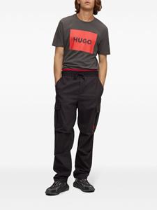 HUGO T-shirt met logoprint - Zwart