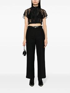 SANDRO Semi-doorzichtige blouse - Zwart