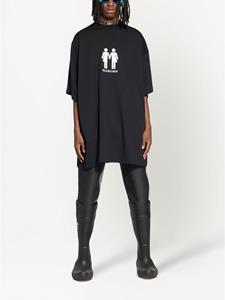 Balenciaga T-shirt met logoprint - Zwart