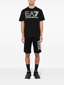 Ea7 Emporio Armani T-shirt met logoprint - Zwart