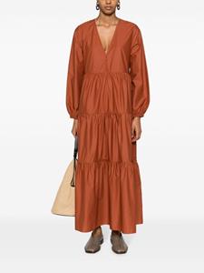Matteau panelled organic cotton maxi dress - Oranje