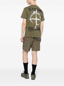 Stone Island T-shirt met logoprint - Groen