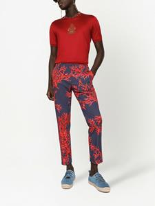 Dolce & Gabbana T-shirt met geborduurd logo - Rood
