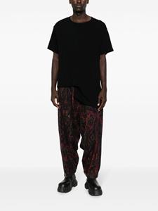 Yohji Yamamoto Asymmetrisch T-shirt - Zwart