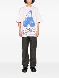 Jil Sander T-shirt met tekst - Roze