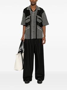 Nicholas Daley Overhemd met geometrisch patroon - Zwart