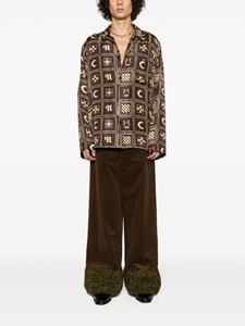 Nanushka Zijden blouse - Bruin