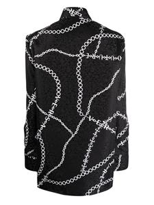Versace Necklace-print satin shirt - Zwart