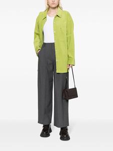 STUDIO TOMBOY Ribfluwelen blouse - Groen