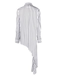 Litkovskaya Flash striped asymmetric cotton shirt - Wit
