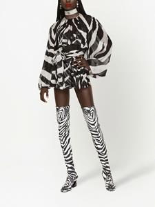 Dolce & Gabbana Blouse met zebraprint - Zwart