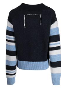 BAPY BY *A BATHING APE intarsia-knit logo wool jumper - Blauw