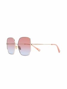 Chloé Eyewear Zonnebril met vierkant montuur - Goud