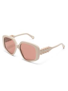 Chloé Eyewear Mony zonnebril met oversized montuur - Beige