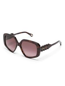 Chloé Eyewear Mony zonnebril met oversized montuur - Bruin