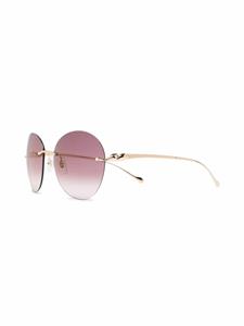 Cartier Eyewear Zonnebril met rond montuur - Goud