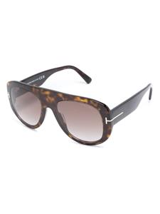 TOM FORD Eyewear Cecil tortoiseshell D-frame sunglasses - Bruin