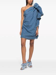 AZ FACTORY one-shoulder ruffle dress - Blauw