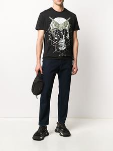 Philipp Plein T-shirt met doodskopprint - Zwart