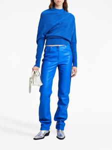 Proenza Schouler straight-leg leather trousers - Blauw