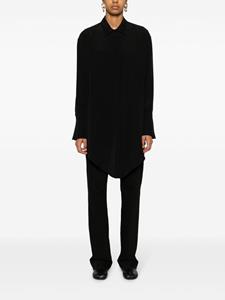 Victoria Beckham Wrap Front silk shirt - Zwart