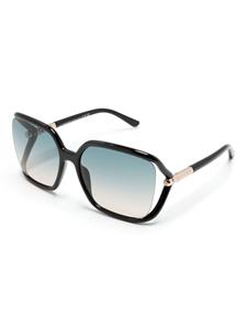 TOM FORD Eyewear Solange zonnebril met vierkant montuur - Zwart