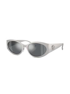 Versace Eyewear Zonnebril met ovaal montuur - Zilver