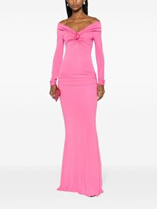Blumarine Maxi-jurk met roospatch - Roze