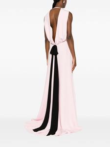 Valentino bow-embellished silk gown - Roze