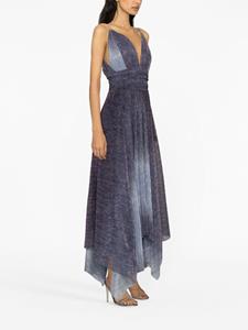 Talbot Runhof Asymmetrische jurk - Blauw