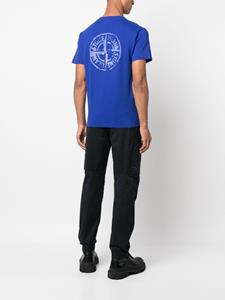 Stone Island T-shirt met logoprint - Blauw