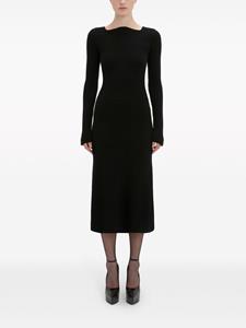 Victoria Beckham Ribgebreide jurk - Zwart