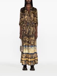 Pierre-Louis Mascia Maxi-jurk met bloemenprint - Bruin