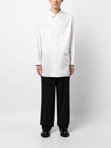 Yohji Yamamoto Overhemd met gespreide kraag - Wit
