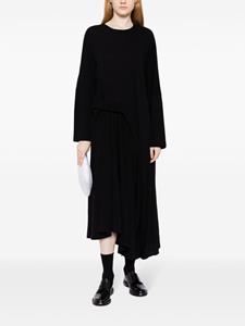 Yohji Yamamoto Gedrapeerde maxi-jurk - Zwart
