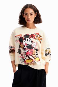 Desigual Oversized sweatshirt Mickey Mouse - WHITE