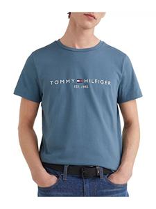 Tommy hilfiger  Slim Fit T-shirt met Logo Grijs Blauw