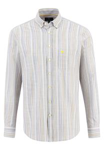 Fynch Hatton  Summer Stripe Overhemd Soft Sun - L - Heren
