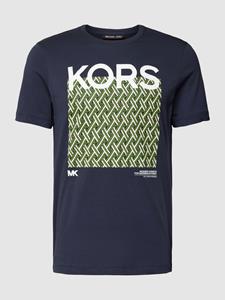Michael Kors T-shirt met motief- en labelprint, model 'LATTICE KORS'