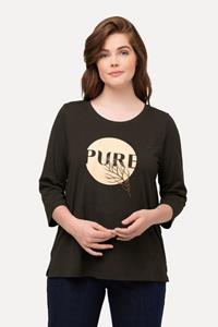 Ulla Popken Rundhalsshirt Shirt PURE Classic Rundhals 3/4-Arm Biobaumwolle