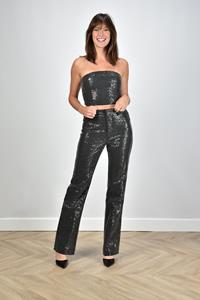 Rotate jeans Twill Sequin 111402100 zwart