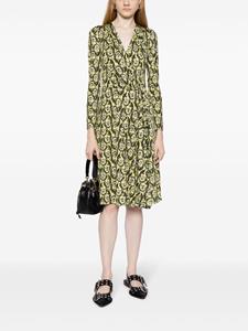 Prada Pre-Owned abstract-print silk dress - Groen