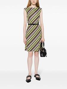 Prada Pre-Owned striped silk dress - Zwart