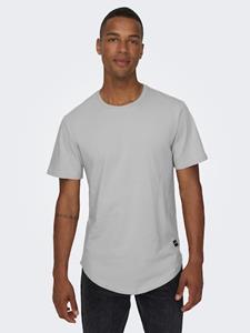 Only & Sons T-shirt met afgeronde zoom, model 'MATT'