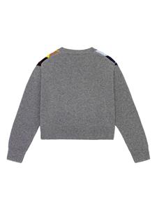 GANNI diamond-pattern knitted jumper - Grijs