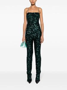 ROTATE square-neck sequined bodysuit - Groen