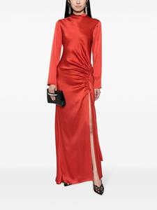 LAPOINTE ruched-detail satin gown - Rood