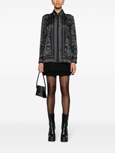 Versace Formal Barocco-print silk twill shirt - Zwart