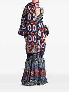 ETRO paisley-print silk-blend maxi dress - Blauw